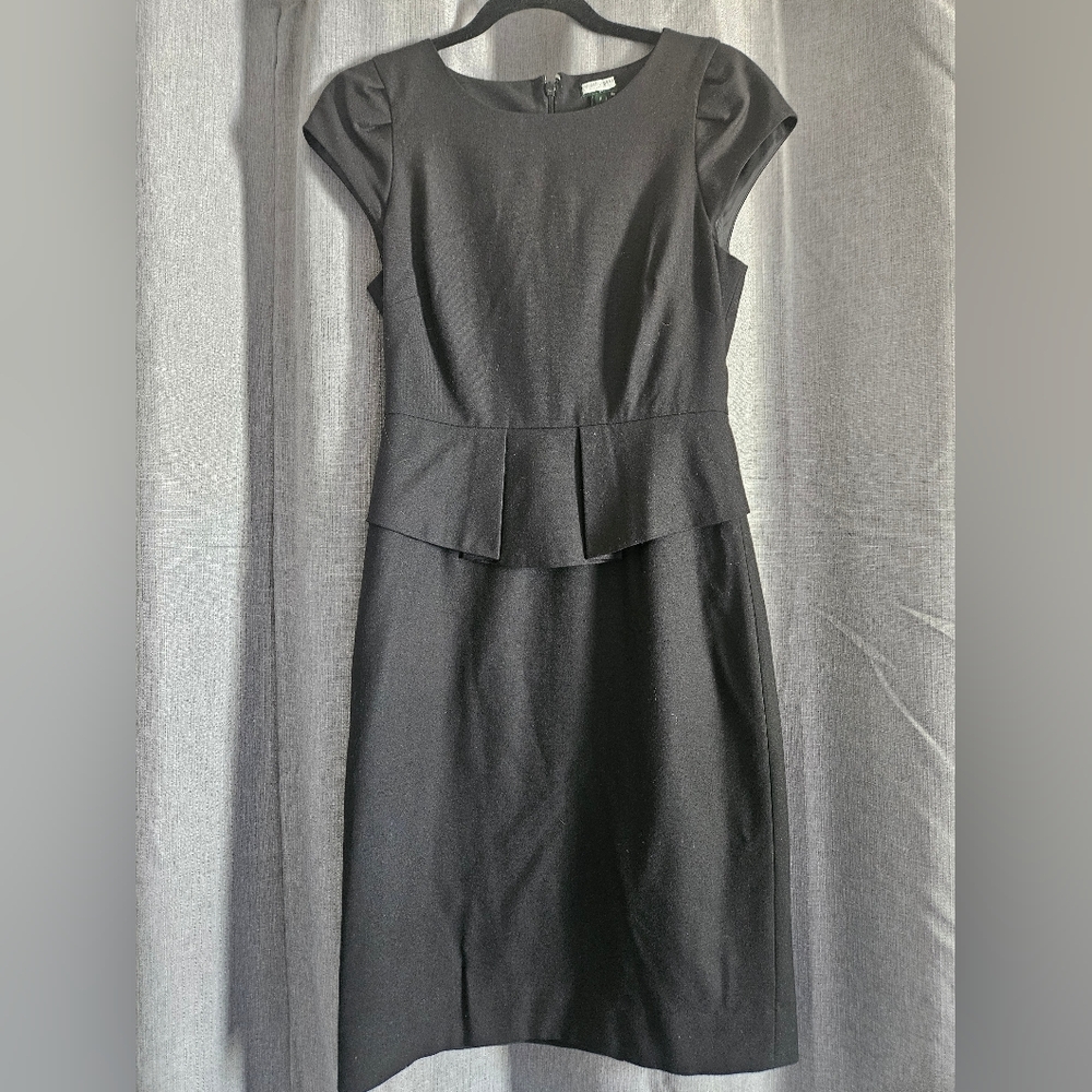 J.Crew Classic Black Peplum Dress
